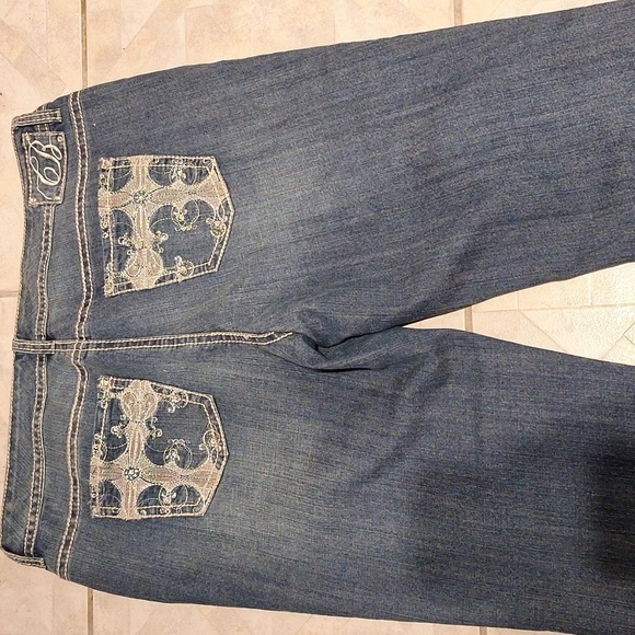 q Code Bleu Women's Blue capris  Jeans size 20W - Picture 2 of 6